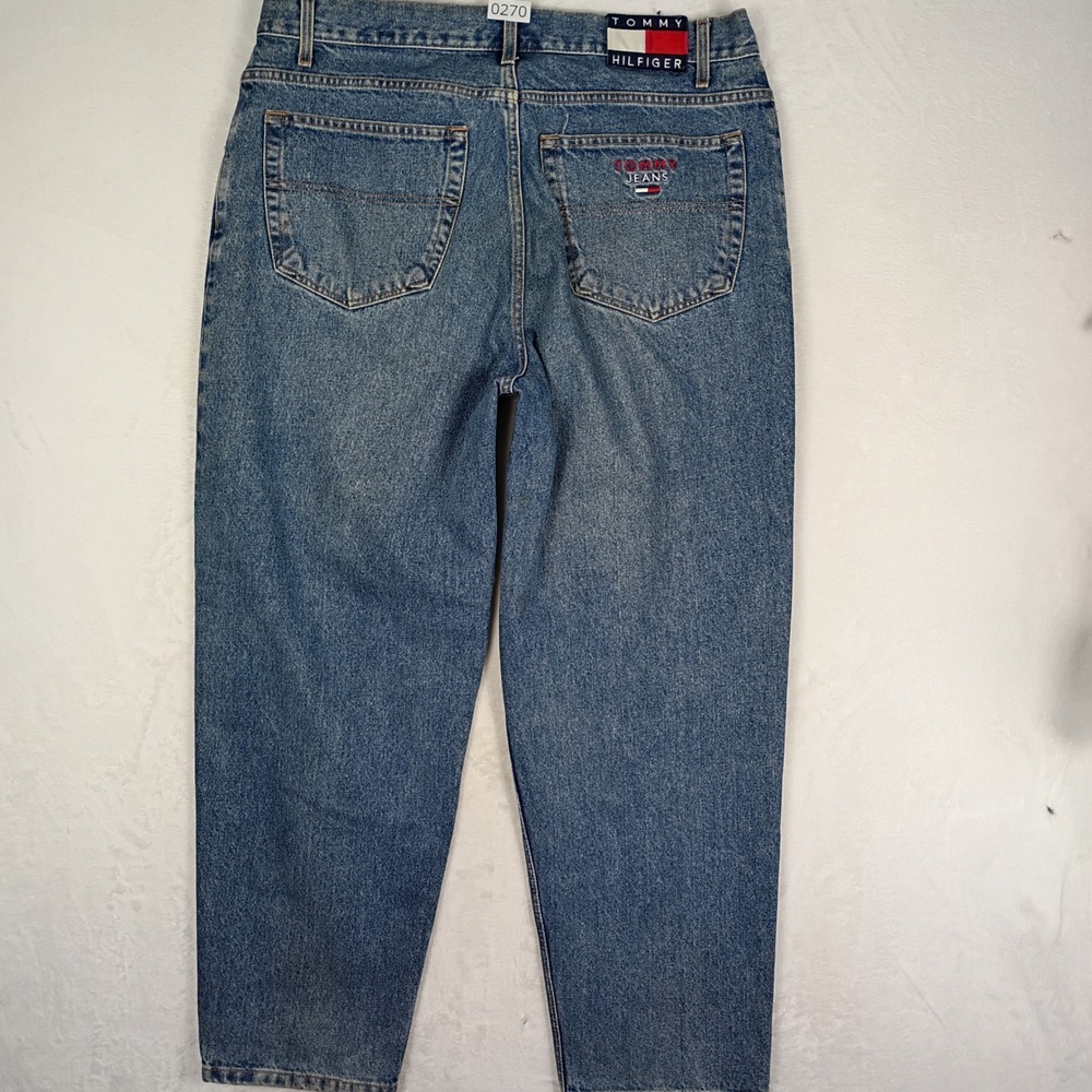 Tommy Hilfiger Jeans Mens 38 Blue Relaxed Straight Leg 90s Vintage Y2K Gorpcore